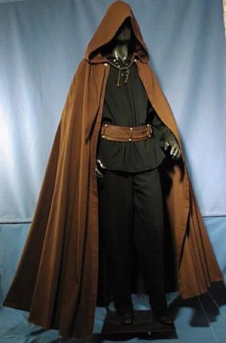 MITTELALTER CAPE UMHANG GOTHIC LARP KNECHT WGT VAMPIR 5003 Braun
