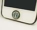 Kids Gift 1pc Glass Epoxy Transparent Times Gems Starbucks Coffee iPhone Home Button Sticker for Iphone 4,4s,4g,5,5c, iPad 2,3,4 iPad mini Buttons Cell Phone Charm