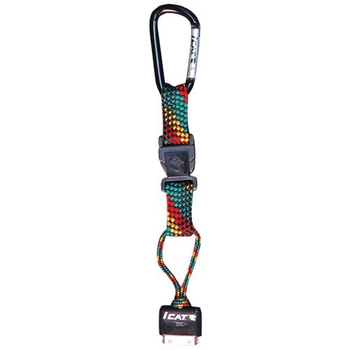 iCat 11015Cp-C66 Hang It Carabiner Leash with Soft End Attachment - Holder - Retail Packaging - Red/Yellow/Green