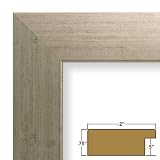 16x20 Picture / Poster Frame, Smooth Distressed Finish, 2 Wide, Antique Silver (74068)