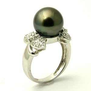 Grace Tahitian Black Pearl Ring by