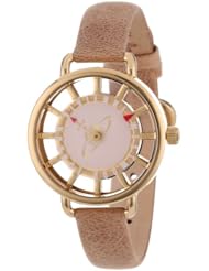Vivienne Westwood Womens VV055PKTN Tate Swiss Quartz Tan Leather Strap Watch