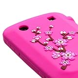 3D Silicone Skin Cover for BlackBerry Bold 9900 9930, Spring Flowers Hot Pi ....