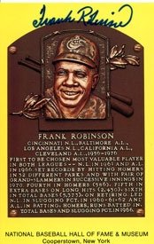 Frank Robinson Autographed Hall of Fame Plaque