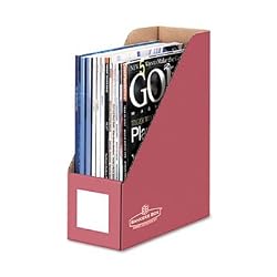 Bankers Box Decorative Magazine Files, Letter, Persimmon Red, 6 Pack (6140101)
