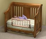 Kidco Convertible Crib Wooden Bed Rail - White