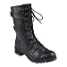 DOME Womens Military-Inspired Black Boot