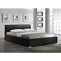 Lederbett Polsterbett Leder Tex Bett Matratzen-Gr�sse 160x200 Doppelbett inkl. Holz-Rahmen, Lattenrost und Standf�ssen Farbe: schwarz