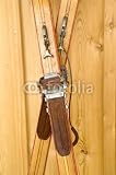 Wallmonkeys Peel and Stick Wall Decals - Antiquated Skis - Removable Graphic