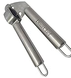 DinaChef Professional Garlic Press - Stainless Steel Garlic Mincer - Premium Garlic Crusher Press - Heavy Duty Garlic Mincer