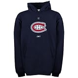 NHL Reebok Montreal Canadiens Youth Navy Blue Primary Logo Hoody Sweatshirt (Large)