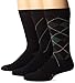 Dockers Men's 3 Pairs Metro Argyle Crew Sock, Black, Shoe Size: 6-12