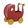 Moover Wooden Dolls Pram (Red)