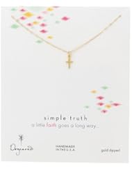 Dogeared Simple Truth Faith Little Cross Necklace, 16"+2" Extender