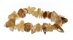 Single Strand Stretch Chip Bracelet - Rutilated Quartz.