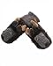 DeLux Buffalo Black and Grey Wool Animal Mittens - Limited Edition