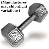 GRAY 20 LBS HEX DUMBBELL ( PAIR ) - B0001S8GCK