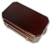 Corinthian Reed & Barton Jewelry Box Mahogany Wood and Dior Red Interior