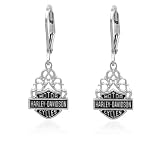 Harley Davidson® flames dangling Sterling Earrings HDE0258 by MOD®