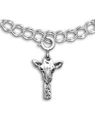 Sterling Silver Giraffe Charm for Charm Bracelet by The Magic Zoo