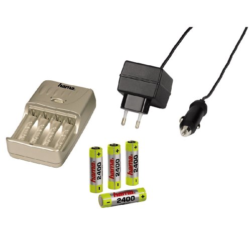 Hama Schnell-Ladeger&auml;t \"DeltaBravo\" Set 4x AA 2400, Champagner, Schaltnetzteil Preisvergleich