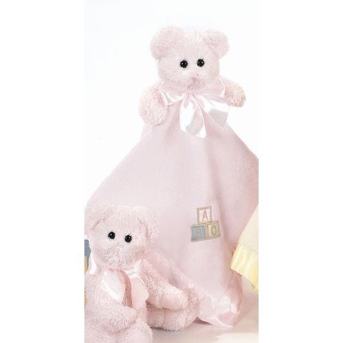Bearington Pink Bear Hugs Rattle & Small Teddy Bear Bundle – New Baby Gift