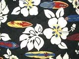HAWAIIAN PRINT - Surf Board Colors CUSTOM Seatcovers - Honda Element (2003-2006 ) - Front Low Back Buckets w/ Driver and Passenger Arm and Adjustable Headrests (1 Pair - Fits 2003, 2004, 2005, 2006 models)