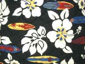 HAWAIIAN PRINT - Surf Board Colors CUSTOM Seatcovers - Honda Element (2003-2006 ) - Front Low Back Buckets w/ Driver and Passenger Arm and Adjustable Headrests (1 Pair - Fits 2003, 2004, 2005, 2006 models)