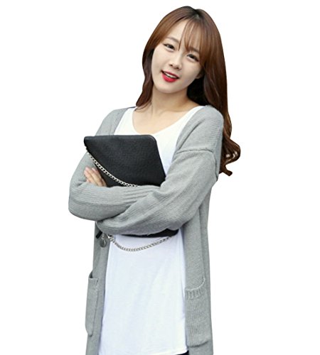 【 UN ANANAS 】 ロングカーディガン ロング丈 カーディガン シンプル おしゃれ カジュアル レディース グレー ワインレッド グリーン アウター３色