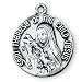 Sterling Silver Saint Theresa of the Child Jesus Medal and 18-inch Chain