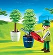 Gardener with Hedge Trimmer