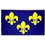New 3x5 Blue Fleur De Lis Flag 3 x 5 French Banner