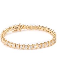 IGI Certified 18k Gold S-Link Diamond Tennis Bracelet (5.0 cttw, H-I Color, SI2-I1 Clarity), 8"
