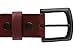 Burgundy Full Grain Genuine Work Jean Casual Leather Belt With Black Solid