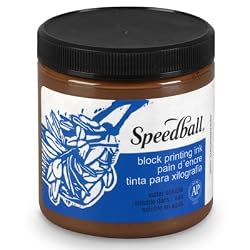 8 oz Brown Screen Printing Ink Speedball Water Soluble Ink