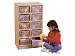 Jonti-Craft 06110JC 10 Tray Mobile Storage Unit with Clear Trays