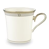 Lenox Solitaire White Platinum Banded Bone China Mug