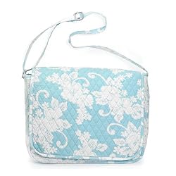 Olive n Figs Quilted Messenger Bag - Floral Blue