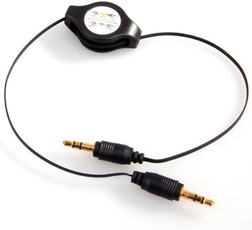 3.5mm Aux Auxiliary Retractable Audio Cable Cord for All MP3 iPod iPhone Samsung Cell Phones Car Stereos