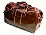 Floto Venezia Duffle Vecchio Brown Italian Leather Weekender Travel Bag