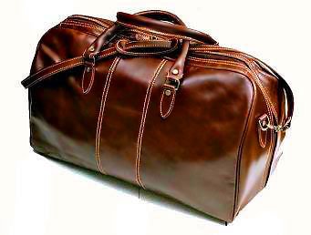 Childrens Toyshop  Sporting Goods : Floto Venezia Duffle Vecchio Brown Italian Leather Weekender Travel Bag