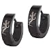 

Stainless Steel Black Lizard Earrings
