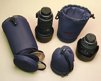 OP/TECH USA 0501132 Lens/Filter Pouch-Fits Lenses measuring 4.5 Inches in Diameter by 9 Inches Long -Separate Zippered Compartment Holds 2 Filters (Large)