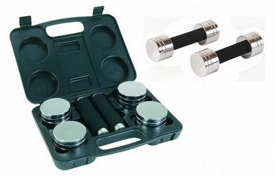 Hudora 92710 Chromhantelset im Koffer