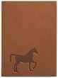 Brown Embossed Horse Leather Journal - Lined