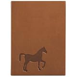 BrownEmbossedHorseLeatherJournal-Lined