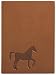 Brown Embossed Horse Leather Journal - Lined