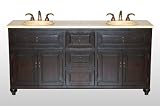 Antique Bathroom Vanity for Victorian Bath Double Sink Antique Vanity LUX-H-3332-T72