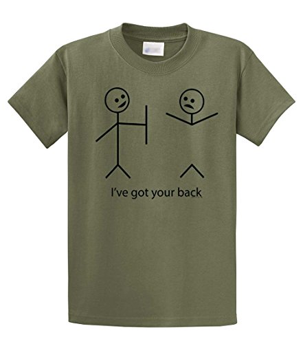 Funny T-Shirt Stick Figures I Got Your Back-military-large