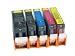 1 Set of 5 TopToners *CHIPPED* Compatible Ink Cartridges for Canon IP4200 IP4300 IP 5300 IP5300 MP500 MP530 MP600 MP800 MP810 MP830 MP960 - (PGI-5BK, CLI-8BK, CLI-8C, CLI-8M & CLI-8Y)